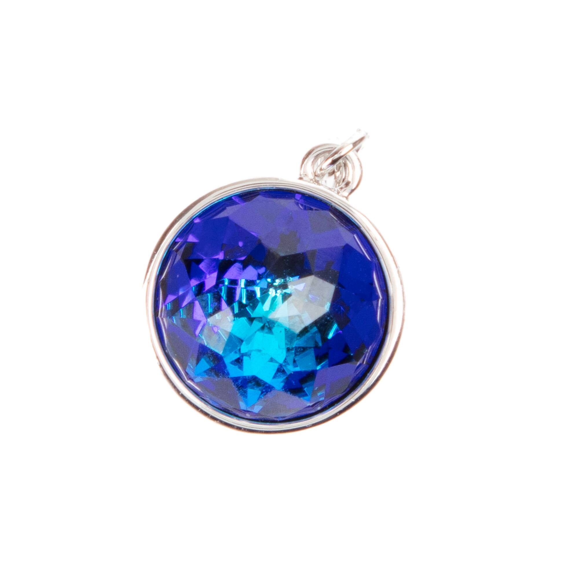 6 Pack: Blue Austrian Crystal Dome Charm by Bead Landing™